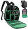 Trintion Camera Backpack Bag Waterproof Photography Camera Bag Case Laptop Photography Backpack with Removable Padded Insert for DSLR SLR Camera Lens Case Fits Up to 13 inch Laptop Green