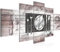 Runa Art - Quadri Abstract Della Cucina 200 x 100 cm 5 Pezzi XXL Decorazione Murale Design Grigio Rosa 038151b