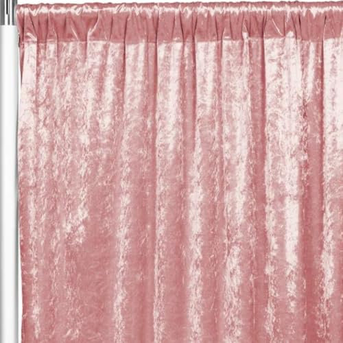 CV Linens 11398us Vorhang aus Samt, 305 x 132 cm, Altrosa/Mauve, 1 Stück, Dusty Rose