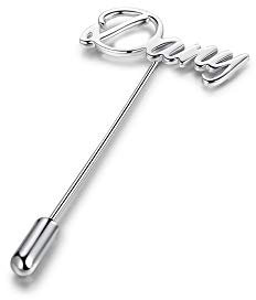 Albertband Personalisierte Name Brosche Pins für Frauen Gravierte Monogramm Buchstaben Alphabet Initial Anstecknadel Broschen Rede Meetings Party Brosche in Gold/Roségold/Silber (#style 1)