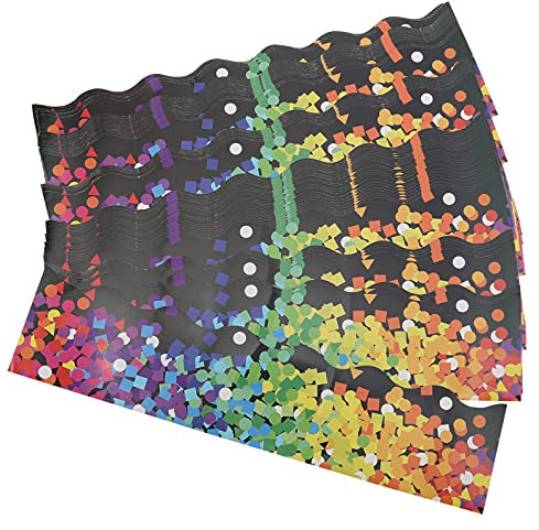 STOBOK Geschenkaufkleber 70Pcs Bulletin Grenzen Aufkleber Zurück- Zu- Schule Decals Grenzen für Bulletin Board Schwarz Bord Tafel Whiteboard Trim für Den Unterricht Schule Dekoration