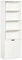 HOMCOM 6-Tier Tall Bookcase, Bookshelf with 4 Open Shelves and Double Door Storage Cabinet, Freestanding Display Rack for Living Room, Bedroom, Home Office, Study, 59 x 29 x 180cm, White