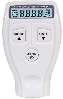 DIYWORK GM200 Autolackdickenprüfgerät, mit Hintergrundbeleuchtung, Filmschichtdickenmessgerät, Kfz-Testwerkzeug (Weiß)