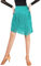 SEAUR Damen Tanzrock Latein Tango Bauchtanz Hüfttuch Fransen Rock Rumba Cha Cha Samba Ballsaal Tanzkleid Grün - 4XL