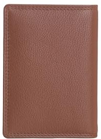 Josephine Osthoff Visitenkartenetui Ausweisetui Personalausweis Ausweishülle Leder Damen Ausweistasche Herren Passport Cover RFID-Schutz ohne Münzfach (841), Farbe:Caramel