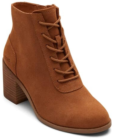 TOMS Women's Evelyn Lace-up Ankle Boot , Tan Suede,10 UK