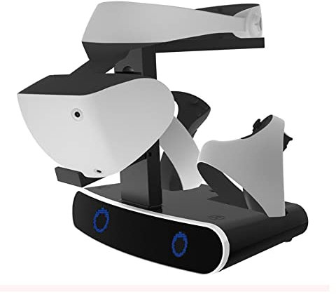 BeisDirect Ladeständer für PS VR2 Controller Ladestation Headset Halterung für PS VR2 und VR Zubehör, 26.8x16x14cm