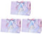 3 Stück Geschenktüten mit Henkel und Schleifenbändern, 36× 25× 12cm Geschenktüte Geburtstag Geschenktüte aus Papier für Geburtstag, Hochzeit, Brautparty, Babyparty(Rosa 2)