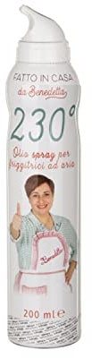 FATTO IN CASA DA BENEDETTA Olio Extra Vergine Spray (200 Ml) per Friggitrice ad Aria - Miscela di Oli 100% Naturale priva di Additivi e Conservanti per insaporire i Cibi senza appesantirli