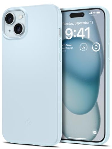 Spigen Thin Fit Hülle Kompatibel mit iPhone 15 -Mute Blue