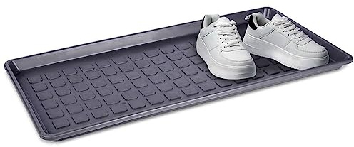 Vilde Fußmatte Schuhparkplatz Schuhmatte Schuhabtropfschale Schuhablage | grau 70x35 cm