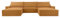 mb-moebel Wohnlandschaft aus Cordstoff Ecksofa U-Form Cord mit Schlaffunktion Eckcouch mit Bettkasten Sofa Couch Polsterecke U-Sofa - 410x85x200cm - Denver U - Poso 01 Dunkelgelb