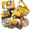 Large Construction Balloons - Digger, Excavator, Truck & Crane Foil Mylar Balloons for Boys' Birthday Party Decorations