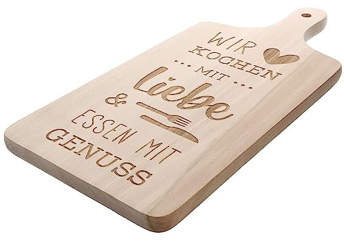Spruchreif | Deko-Brotzeitbrett aus Holz | Holzbrett mit Gravur | Schneidebrett mit Griff | Brotzeitbrett mit Spruch | Küchenbrett mit Gravur | Jausenbrett | Schneidebrett aus Holz zum Aufhängen