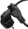 conecto Stromkabel 3 Polig, 3,0m, Schutzkontakt Netzstecker Stecker auf C5 Buchse, Strom Kabel Netzkabel Netzteil für Monitor PC Drucker, Schwarz