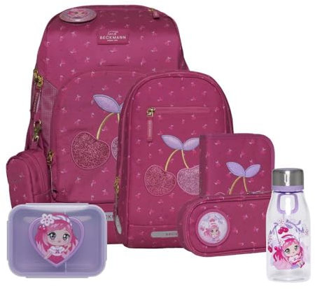 Beckmann Active Air FLX Schulrucksack Set 8tlg. (Cherry)