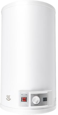 Chauffe-eau électrique Vertical 50 Litres chauffe-eau électrique thermostatique avec affichage du thermomètre Ballon d'Eau Chaude, Chaudière Électrique
