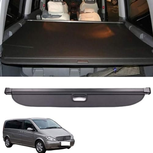 Kadue Auto Einziehbarer Kofferraumabdeckung für Be-nz V Class Viano Vito 2010-2015, Laderaumabdeckung Kofferraum Schutz Abdeckung Rollo Privatsphäre Sicherheit Zubehör