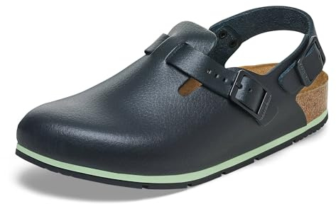 Birkenstock Damen Herren Tokio Pro Hausschuhe Leder Pantoletten - Clogs - Zertifiziert nach Norm EN ISO 20347:2145 - Berufsschuhe für Medizin, Gastronomie und Service