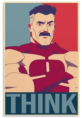 TINCHEW Omni-Man – Think Poster, Bilddruck, Wandkunst, Wandteppich, Gemälde, Wandteppiche, Kunstwerke, Geschenkidee, Raumästhetik, 20 x 30 cm