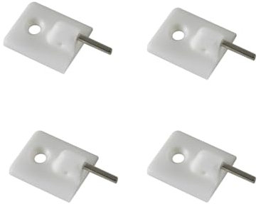 Bricoleva.it Ganci Adesivi per Tende - Ganci per Bacchette Tenda, Ideali per Finestre e Tende - Soluzione Pratica per Appendere le Tende alle Finestre con Bacchette (bianco 4 pz.)