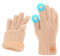 Risipu Winterhandschuhe für Damen, Thermo-Touchscreen-Handschuhe mit Fleecefutter, weiche, warme Strickhandschuhe für Laufen, Skifahren (Beige)
