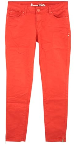 Buena Vista, Italy 7/8, 7/8 Damen Jeans Hose Gabardine Stretch Lipstick Red S