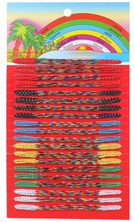 VQEOEOT Braccialetto dell'Amicizia, Filo Colorato Intrecciato, Braccialetti Moda Mare Portafortuna, Rosso