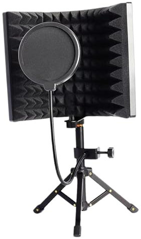 Dickly Écran Anti-Vent pour à 3 Panneaux pour Enregistrement en Studio pour équipement d'enregistrement
