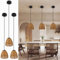 Osasy Pendelleuchte mit Rattan-Lampenschirmen Industrial, handgeflochten, Vintage Hängelampens Pendelleuchte über Esstisch, Hängeleuchte (3, tiefbraun)(ohne Glühbirne)