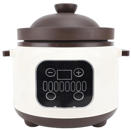 Elektrischer Digitaler Eintopf-Slow-Cooker, Automatischer Suppentopf, Elektrischer Slow-Cooker-Keramiktopf, Vielseitiger Keramik-Suppentopf mit Intelligenter R