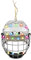 Weihnachtsbaumschmuck Weihnachtsdeko Eishockey Helm Anhänger mit Lichterkette Sportlicher Christbaumschmuck für Fans Einzigartige Baumdekoration Kreatives Weihnachtsornament (White, One Size)
