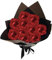 Stibzeup Glitzer Rosen Bouquet 1 Set Realistische künstliche Rosenbouquet -Set umfasst 10 Rose, 10 Stiel, 2 Packpapier und 2 Band Romantische Everlastende Blumenstrauß für Hochzeit, Valentine, Rot