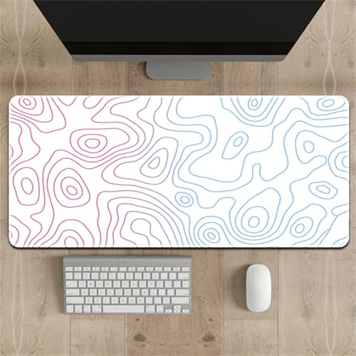 Highdi Tapis de Souris Grand XXL/XL, Tapis de Souris Gamer Tapis de Souris Gaming avec Caoutchouc Antidérapant Extended Tapis de Clavier PC Office (Ligne abstraite 3,300 * 700 * 2mm)
