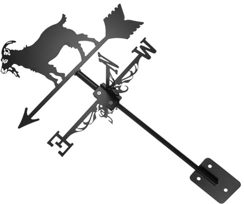 CIMAXIC Eisen Ziege Wetterfahne Dekorative Wind Anzeige für Hof Dach Montieren Garten Decor Wetterfahne