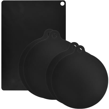 5 Pièces Protector Vitroceramica 22cm 24cm 35x25cm, Protector Placa Induccion Cocina, Resistente al Calor 240°C, Cubre Alfombrilla Protectora Placa Inducción Silicona Resistente Aceite, Universal