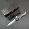 Amacigana Couteau professionnel à éjection automatique, lame M390, manche en acier/aluminium (58-60 HRC) et étui en nylon (A 04)