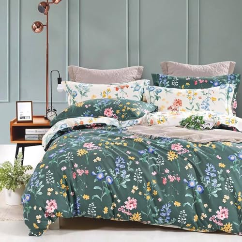 Freyamy Bettwäsche 200x220 Blumen Pflanzen Aesthetic Bettwäsche Set