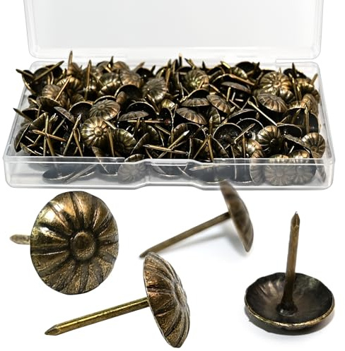 200 Stück antike Polsternägel, dekorative Nägel zum Aufhängen, robuste Reißnägel, Möbelnägel für Sofa, Stuhl, Bett (verpackt)