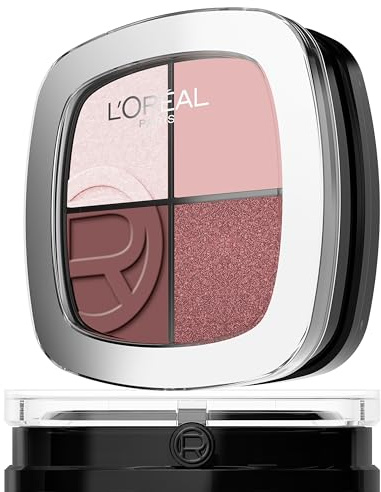 L'Oréal Paris Rendez-Vous Couleur Eye & Cheek Quad, All-in-One Make-up Palette für Augen & Wangen, Matte bis metallische Finishes, Hochpigmentiert & leicht verblendbar, Farbe: Signature Pinks (Spring)