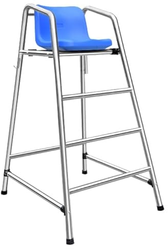 Rettungsschwimmerstühle, robuster 119–180 cm (47–71 Zoll) Edelstahl-Rettungsschwimmerstuhl für Aufstellpools, abnehmbares Design mit Arm- und Fußstütze, ideal für öffentliche und private Nut