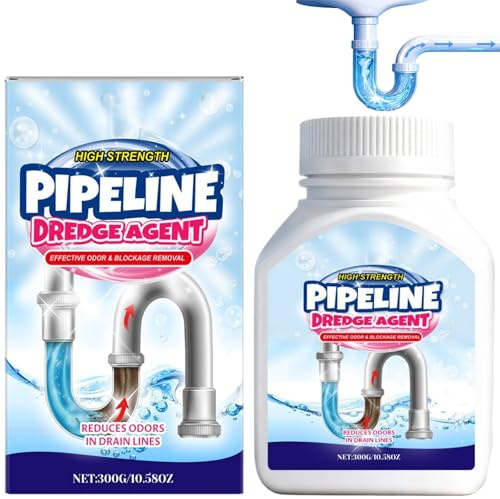 300g Powerful Drain Unblocker & Sink Unblocker,All-Purpose Drain Cleaner for Home and Kitchen, Fast Removes Clogs, Hair, Grease, Toilet Unblocker & Shower Drain Unblocker,Foam Toilet Cleaner