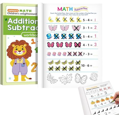 Förskola matematik arbetsbok – 64 sidor rolig interaktiv pedagogisk arbetsbok | Lärande för förskola – klassrum, , lekrum, aktivitetscenter, resor, fester och