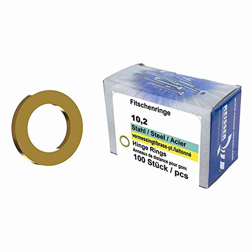 Fitschenringe D: 12,2 vermessingt 100 Stück