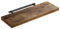 Casaria® Wandregal Holz Dunkle Eiche Hängeregal mit Halterung 15kg Tragkraft Küche Wohnzimmer Flur Schweberegal Bücherregal Regalbrett Schwebend 70cm