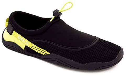 Beco Badeschuhe Strandschuhe Wasserschuhe, Schwarz/Grün