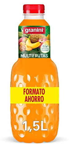 Bebida refrescante de Multifrutas a partir de Zumo de frutas concentrado Sin azúcares añadidos 1,5L Granini Inmune Support