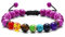 Widamin 7 Chakren Armband, 8mm Echte Steine Damen Paar Chakra Amethyst, Chakra Schmuck