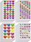 LZMDISU Glitzer-Herz-Aufkleber, Klein, Selbstklebend, Valentinstag, Regenbogen-Liebe, Dekorativer Aufkleber für Kinder, Bastelbedarf, Grußkarten, Scrapbooking, Verzierung, 1200 Stück