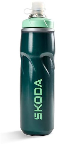 Skoda 000050309J - Borraccia termica per bicicletta, 620 ml, colore: Verde